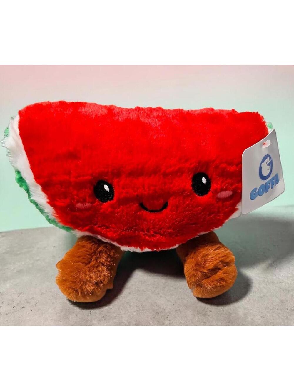 GOFFA Watermelon Slice Plush with Cute Smiling Face and Soft Legs. - With Tags